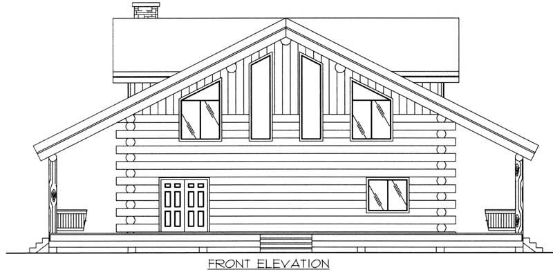 Home Plan Front Elevation of this 1-Bedroom,2986 Sq Ft Plan -132-1206