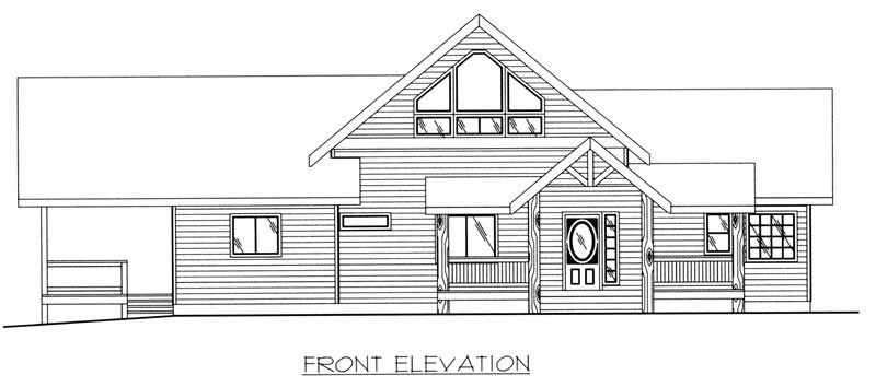 Home Plan Rear Elevation of this 2-Bedroom,2214 Sq Ft Plan -132-1213