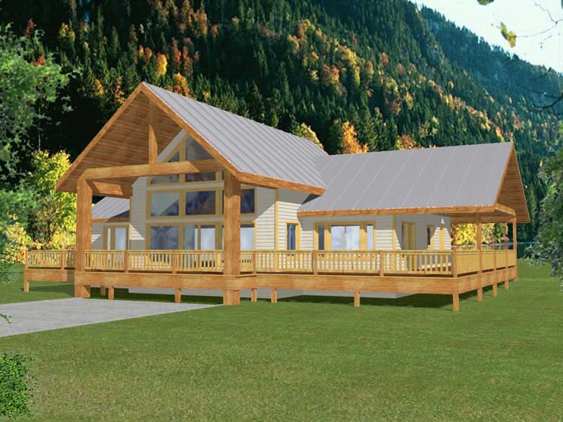Front Elevation of this Craftsman House (#132-1213) at The Plan Collection.