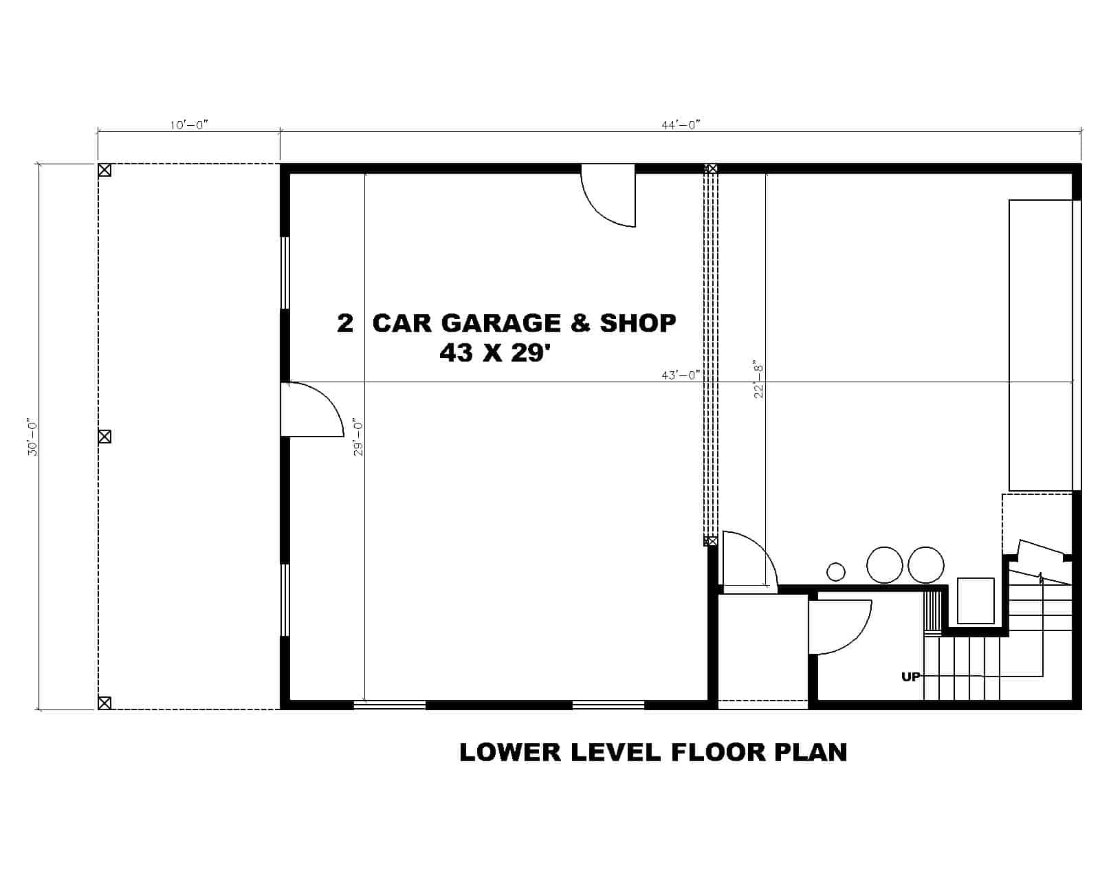 Garage of Craftsman Plan #132-1222