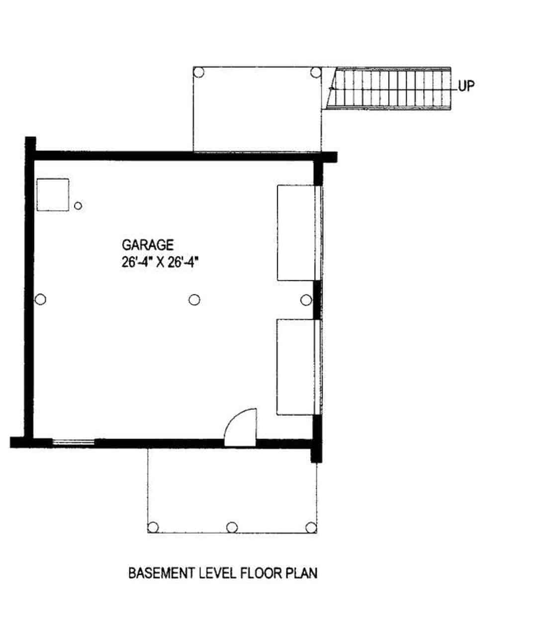 Basement of Log Cabin Plan #132-1223