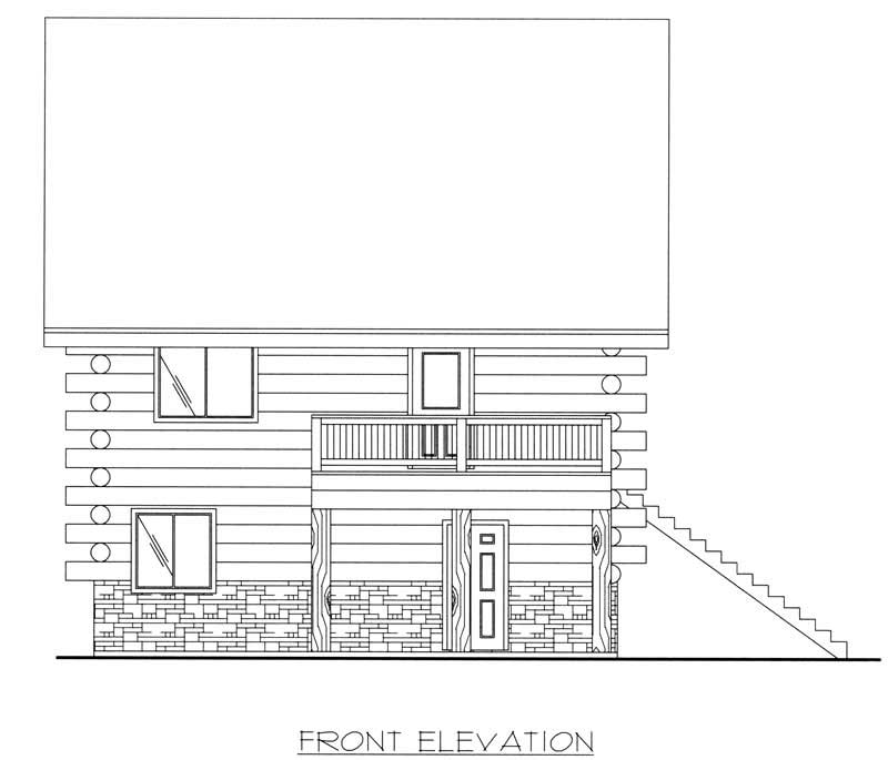 Home Plan Front Elevation of this 1-Bedroom,1110 Sq Ft Plan -132-1223