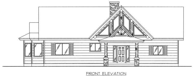 Home Plan Front Elevation of this 4-Bedroom,4386 Sq Ft Plan -132-1227