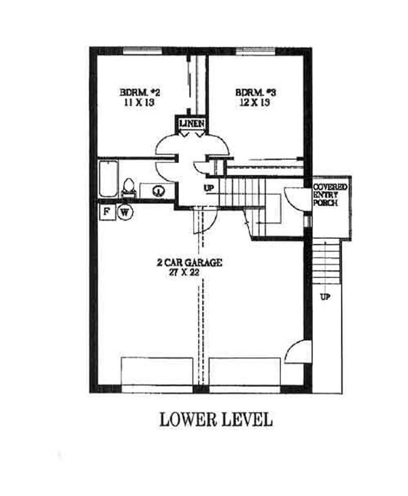 Floor Plan Basement of Contemporary Plan #132-1229