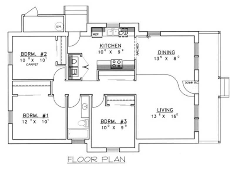 Floor Plan First Story of Concrete Block/ ICF Design Plan #132-1230