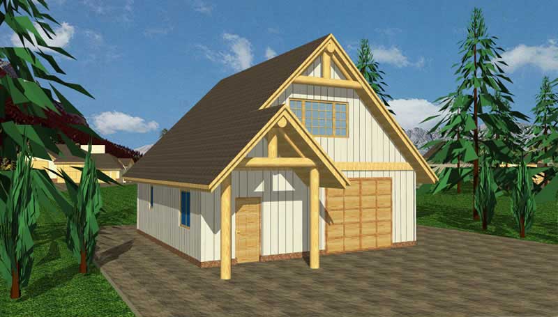 Front Elevation of this Garage Plan (#132-1234) at The Plan Collection.