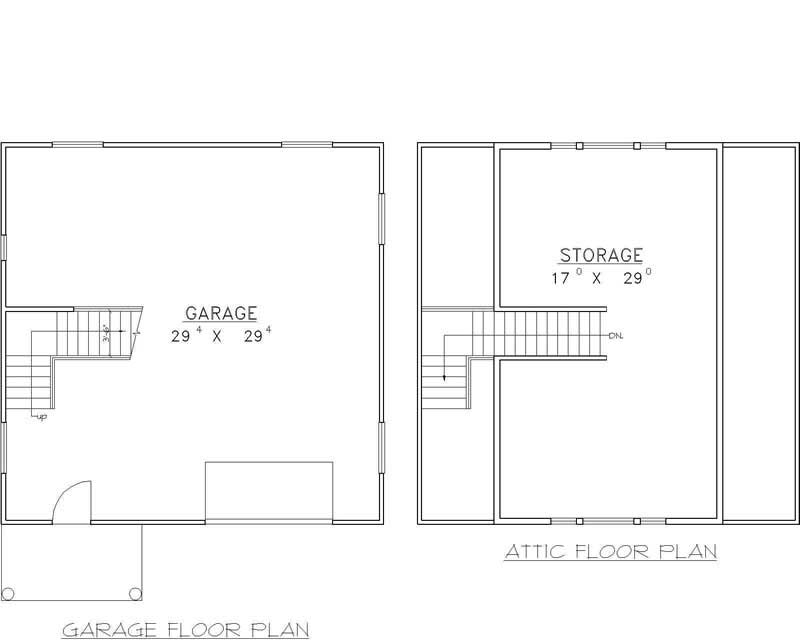 Floor Plan First Story of Garage Plan #132-1234