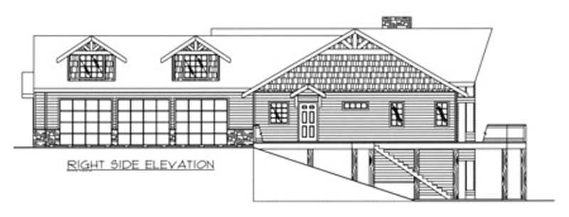 Home Plan Right Elevation of this 4-Bedroom,2426 Sq Ft Plan -132-1237