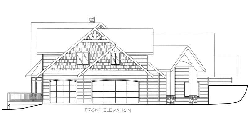 Home Plan Front Elevation of this 4-Bedroom,4586 Sq Ft Plan -132-1238