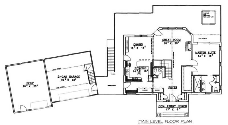 Floor Plan First Story of Concrete Block/ ICF Design Plan #132-1239