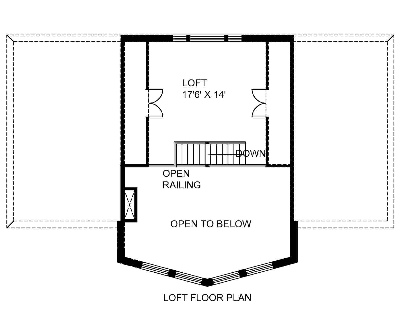 Floor Plan Third Story of Concrete Block/ ICF Design Plan #132-1240