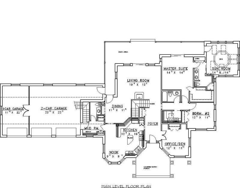 Floor Plan First Story of Concrete Block/ ICF Design Plan #132-1255