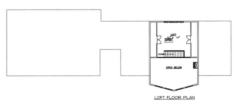 Floor Plan Second Story of Concrete Block/ ICF Design Plan #132-1258