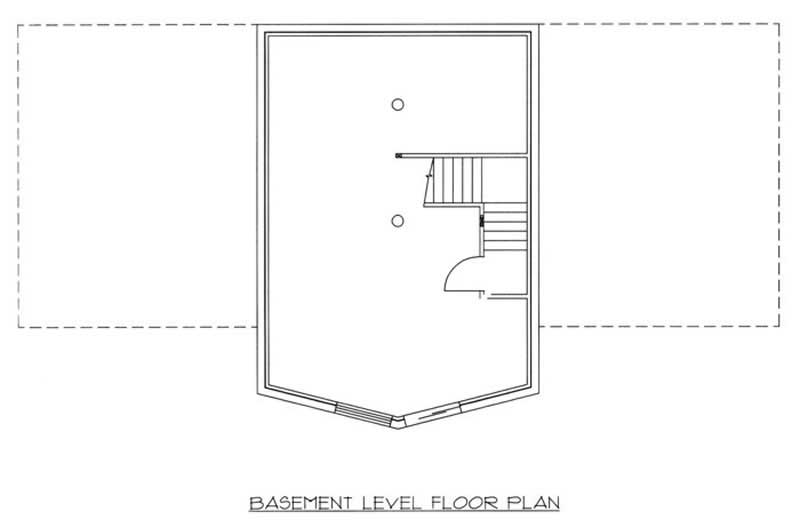 Floor Plan Basement of Log Cabin Plan #132-1259