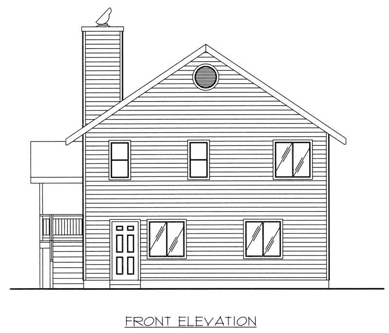 Home Plan Front Elevation of this 3-Bedroom,1811 Sq Ft Plan -132-1261