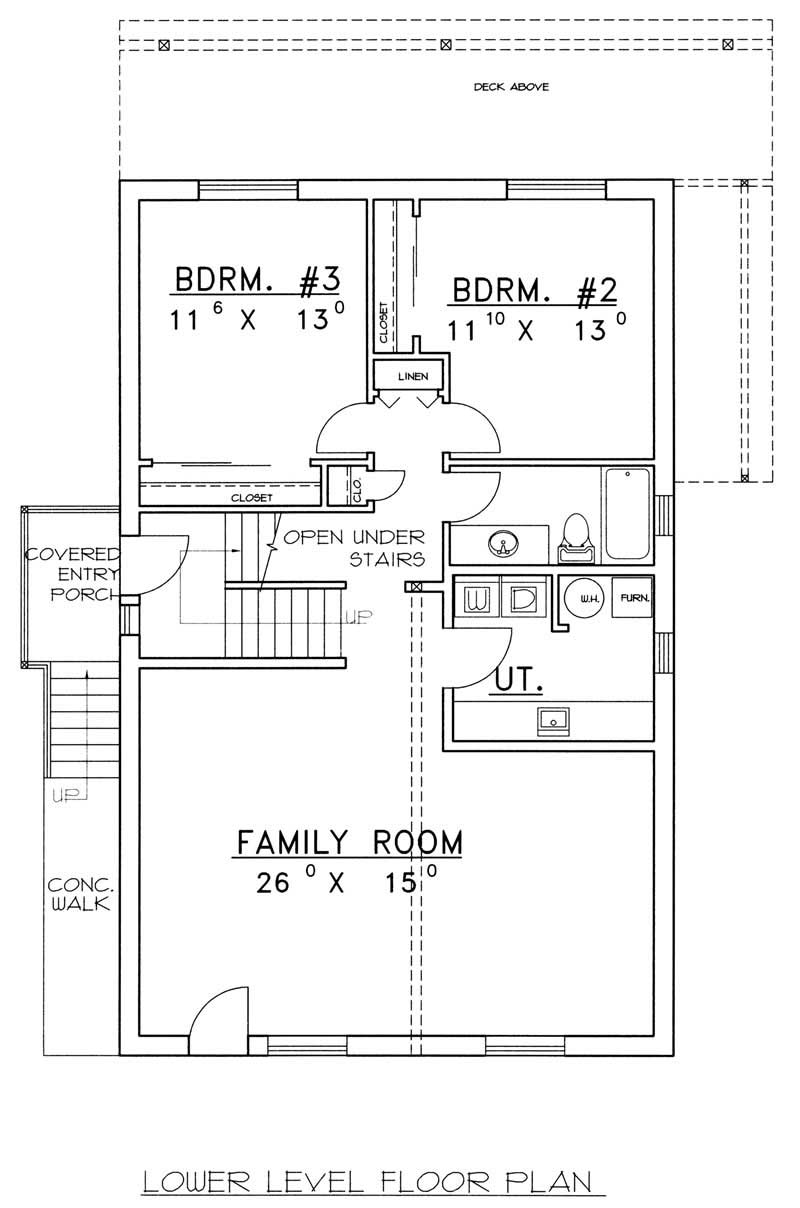 Floor Plan Basement of Vacation Homes Plan #132-1261