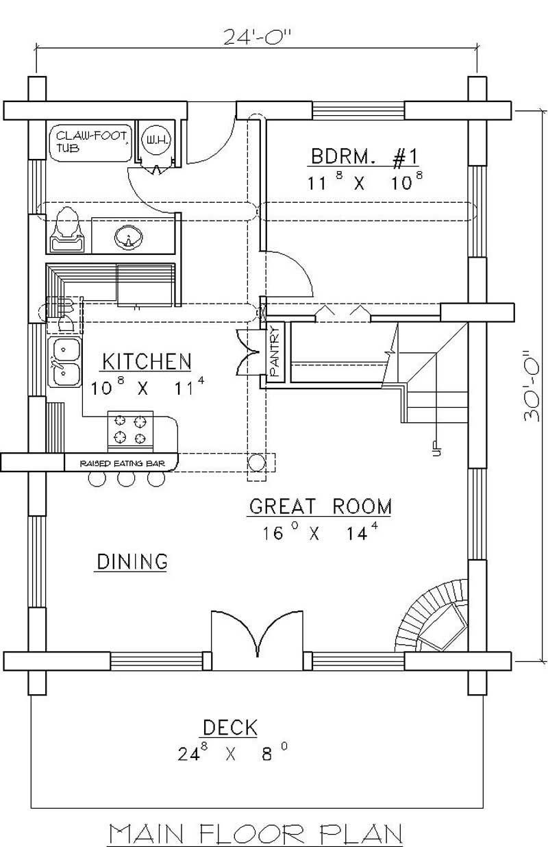 Floor Plan First Story of Cape Cod Plan #132-1271