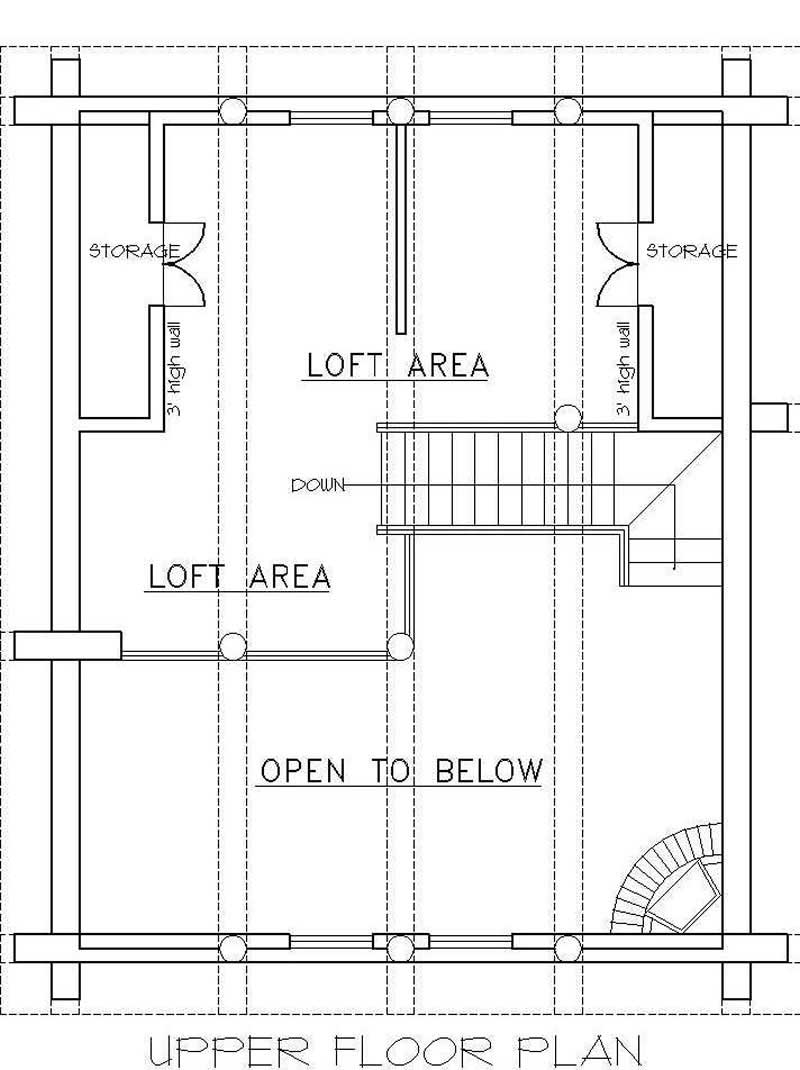 Floor Plan Second Story of Cape Cod Plan #132-1271