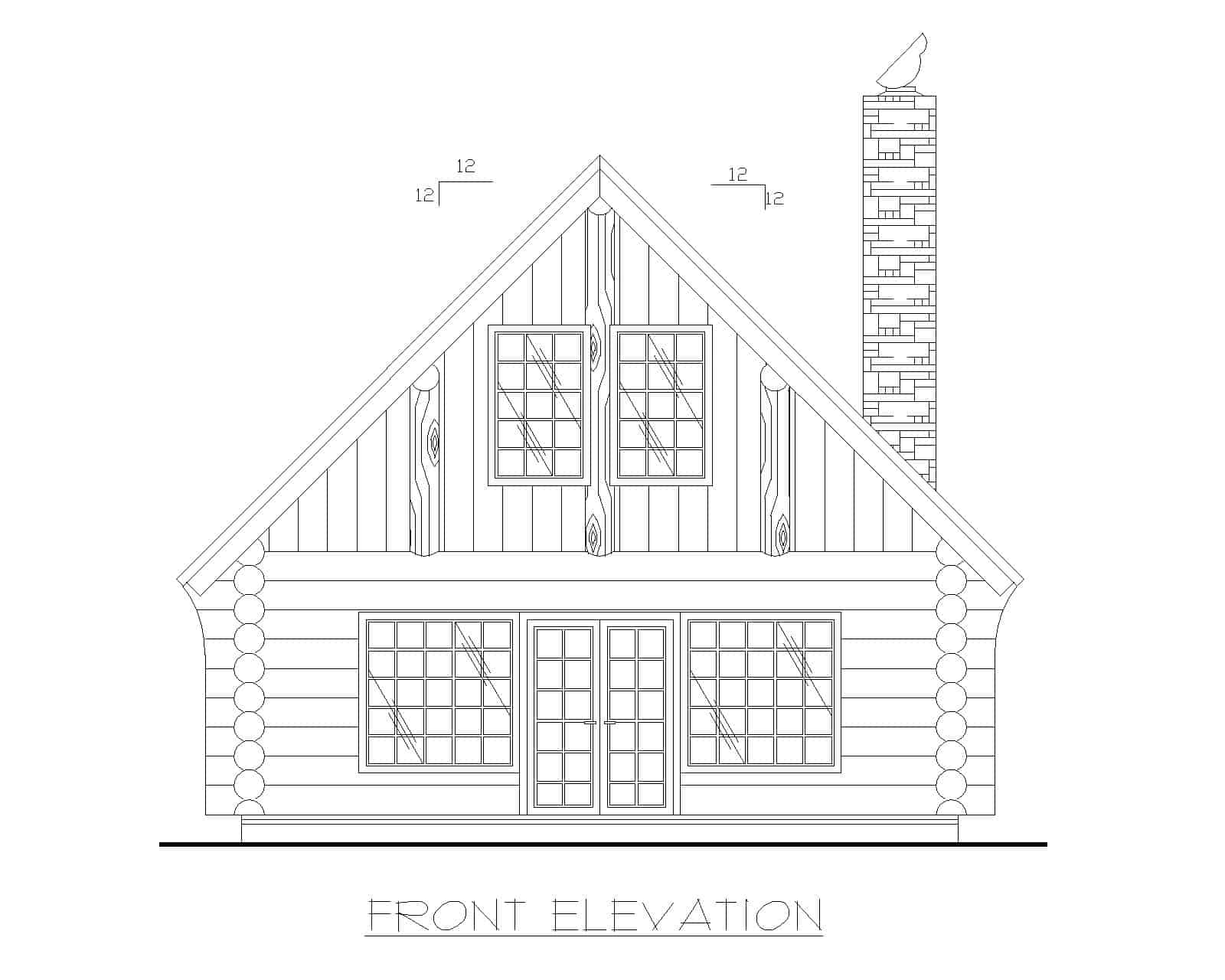 Home Plan Front Elevation of this 1-Bedroom,1040 Sq Ft Plan -132-1271