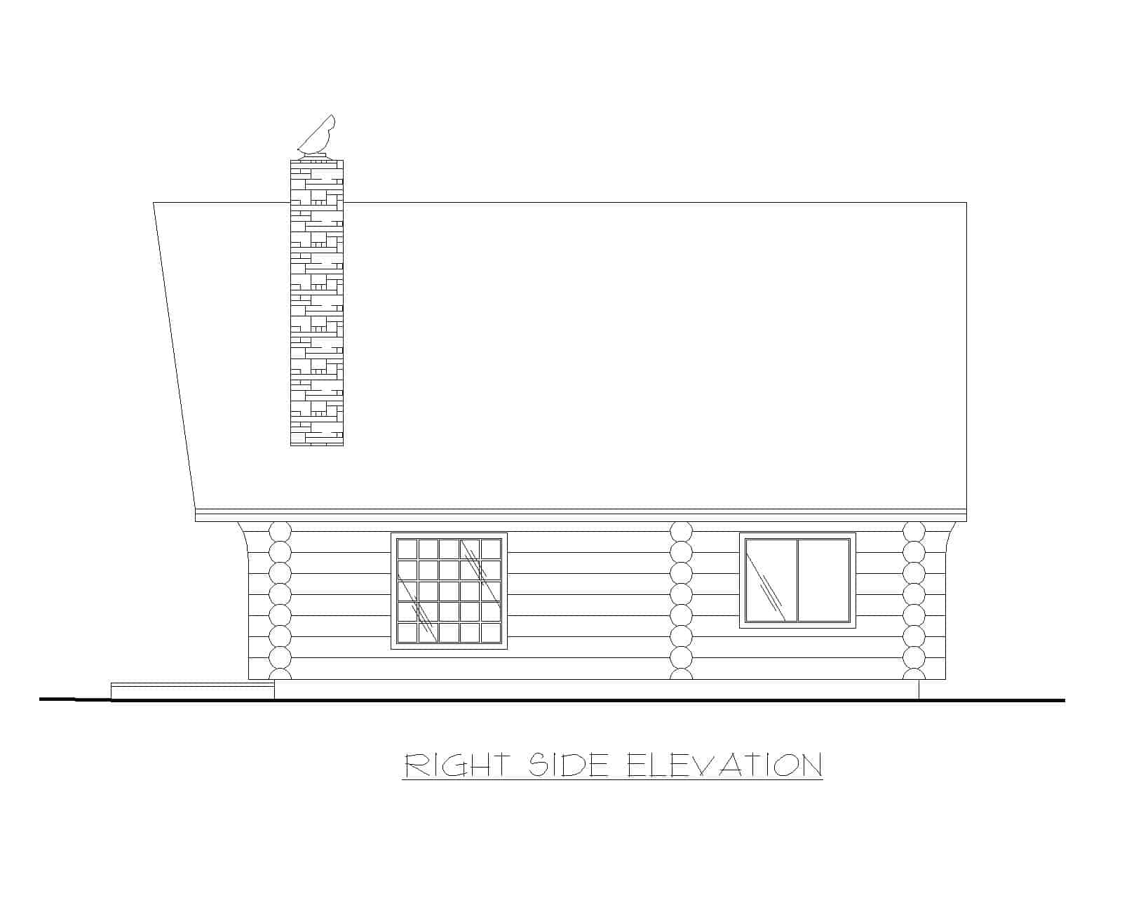 Home Plan Right Elevation of this 1-Bedroom,1040 Sq Ft Plan -132-1271