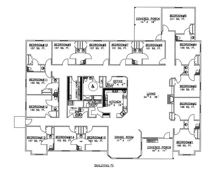 Floor Plan First Story of Multi-Unit Plan #132-1274