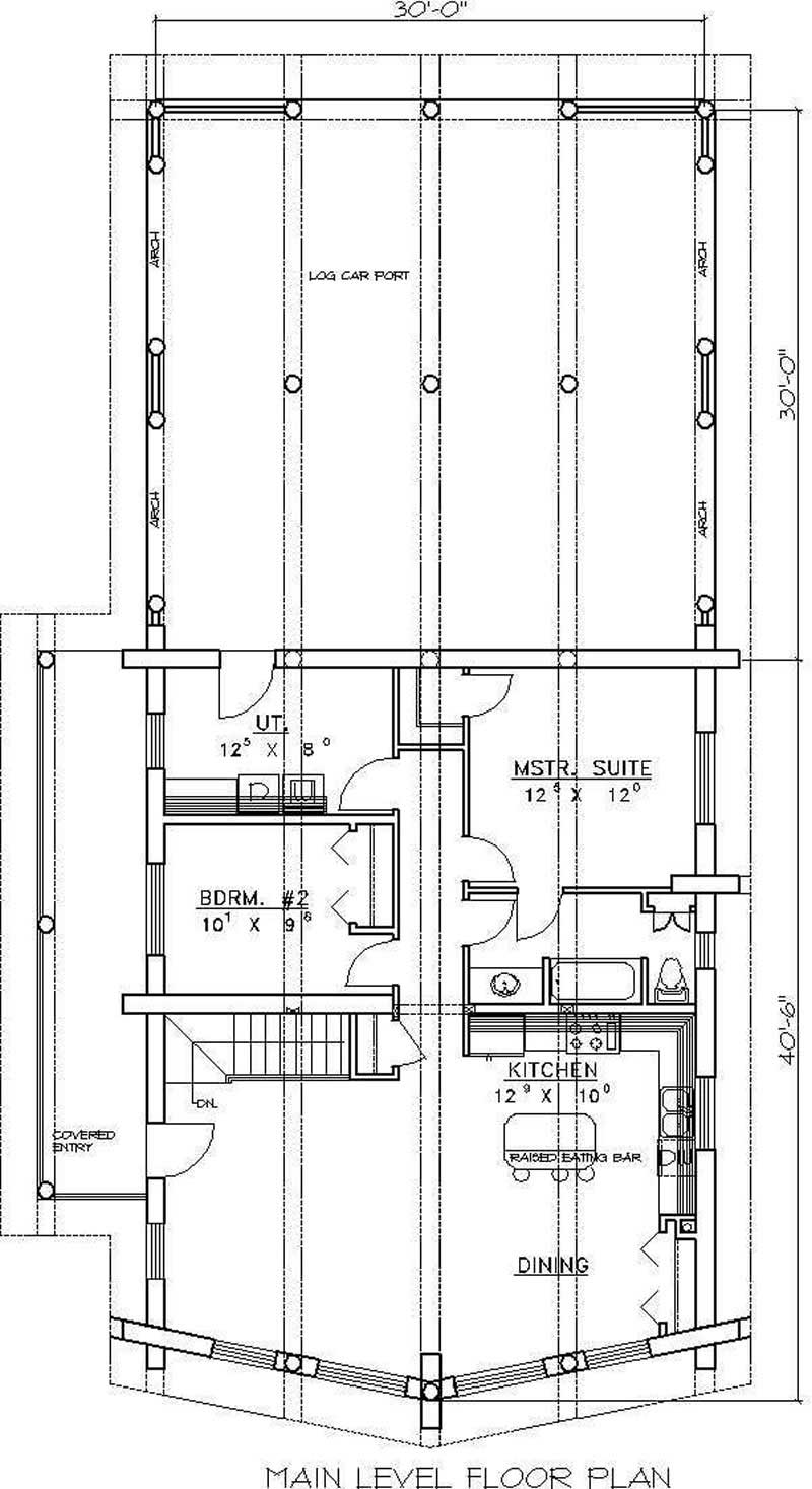 Floor Plan First Story of Country Plan #132-1275