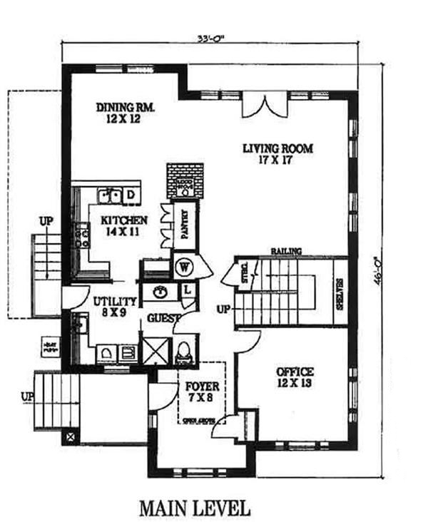 Floor Plan First Story of Concrete Block/ ICF Design Plan #132-1278