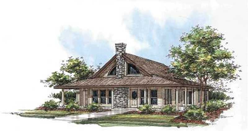 Front Elevation of this ICF Design House (#132-1279) at The Plan Collection.