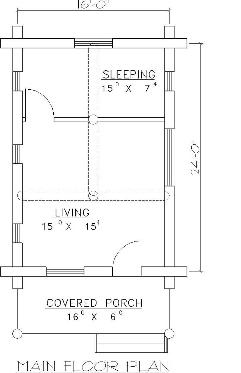 Floor Plan First Story of Ranch Plan #132-1281