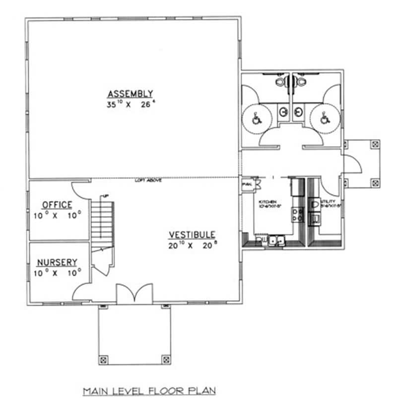 Floor Plan First Story of Contemporary Plan #132-1282