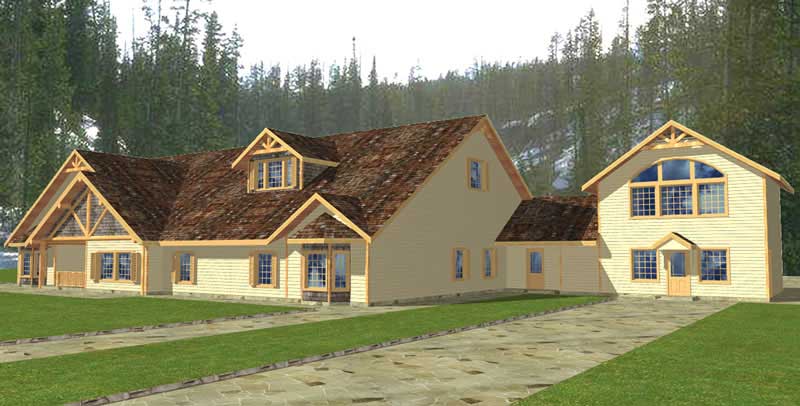 Front elevation of Luxury home (ThePlanCollection: House Plan #132-1283)
