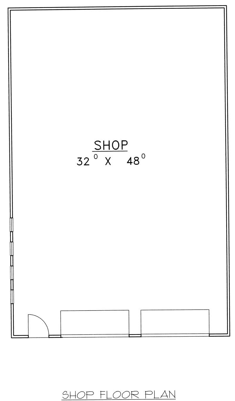 Floor Plan First Story of Garage Plan #132-1289