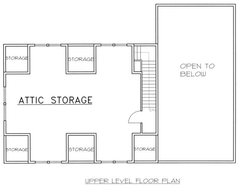 Floor Plan Second Story of Plan #132-1298