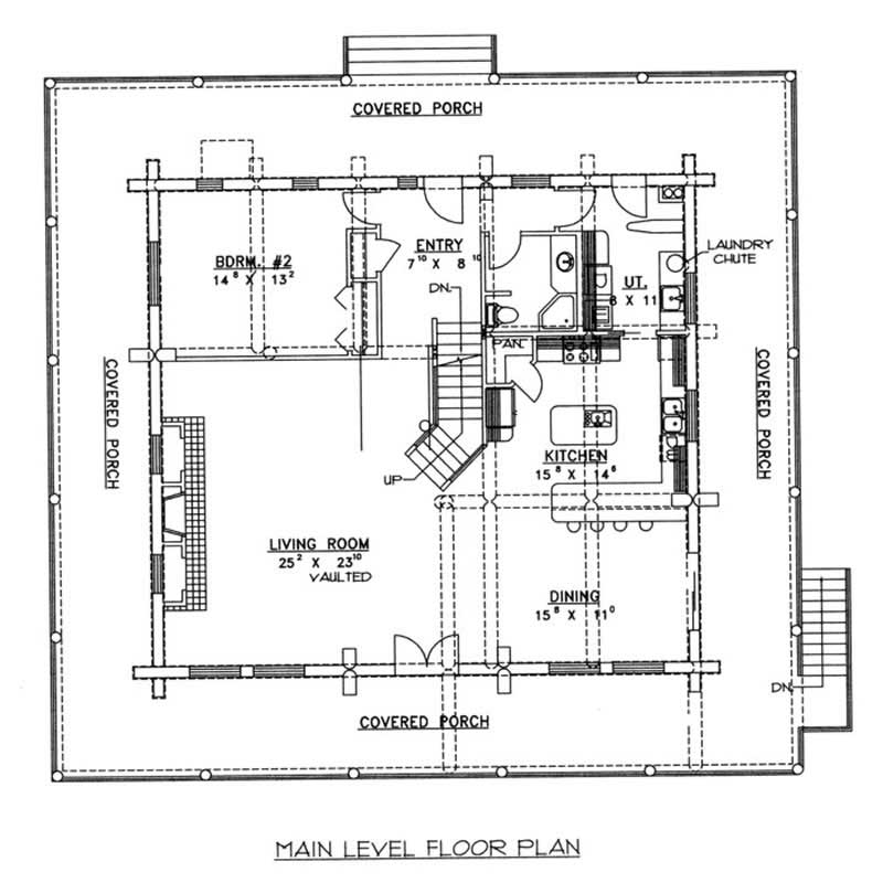 Floor Plan First Story of Country Plan #132-1306
