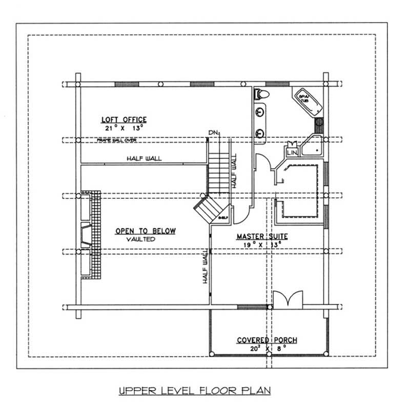 Floor Plan Second Story of Country Plan #132-1306
