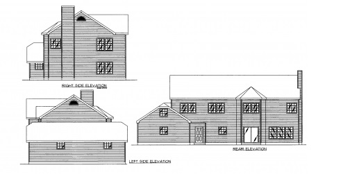 Home Plan Rear Elevation of this 6-Bedroom,2886 Sq Ft Plan -132-1308