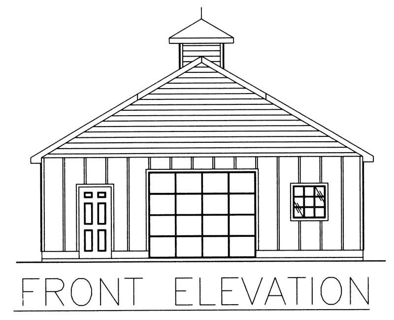 Home Plan Front Elevation of this 1-Bedroom,1260 Sq Ft Plan -132-1314