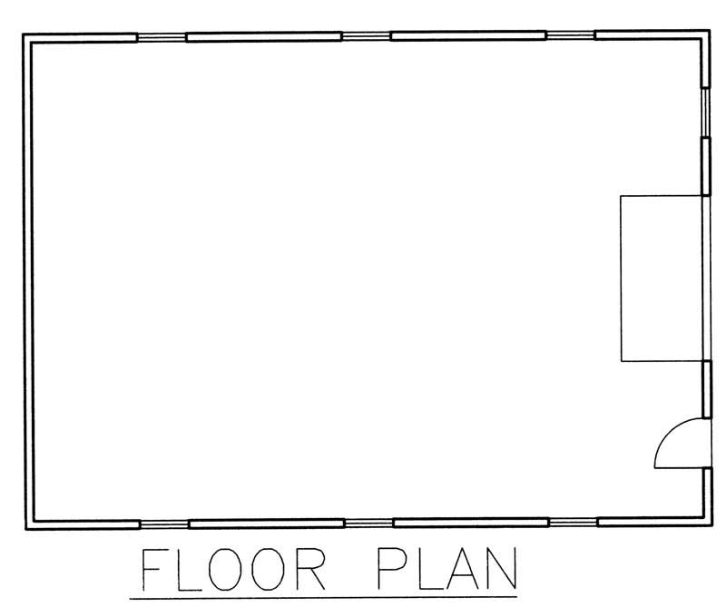 Floor Plan First Story of Garage Plan #132-1314