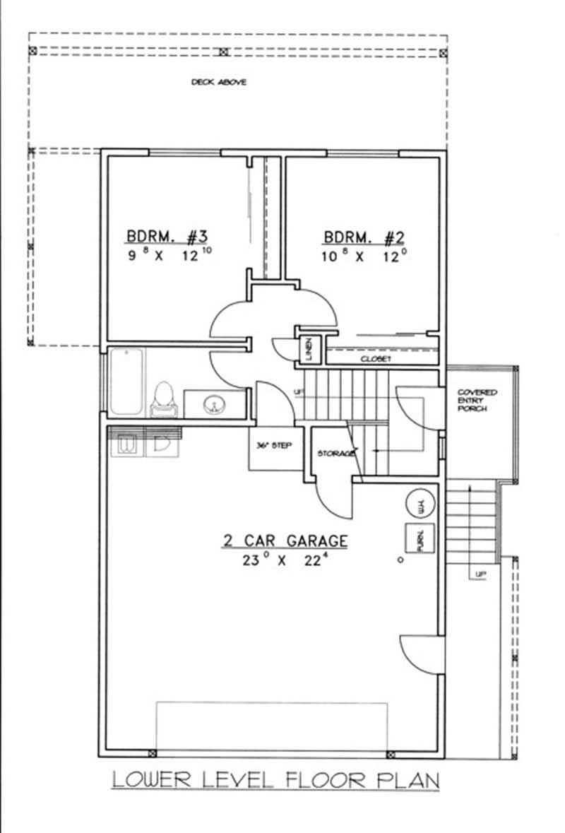 Floor Plan Basement of Coastal Plan #132-1316