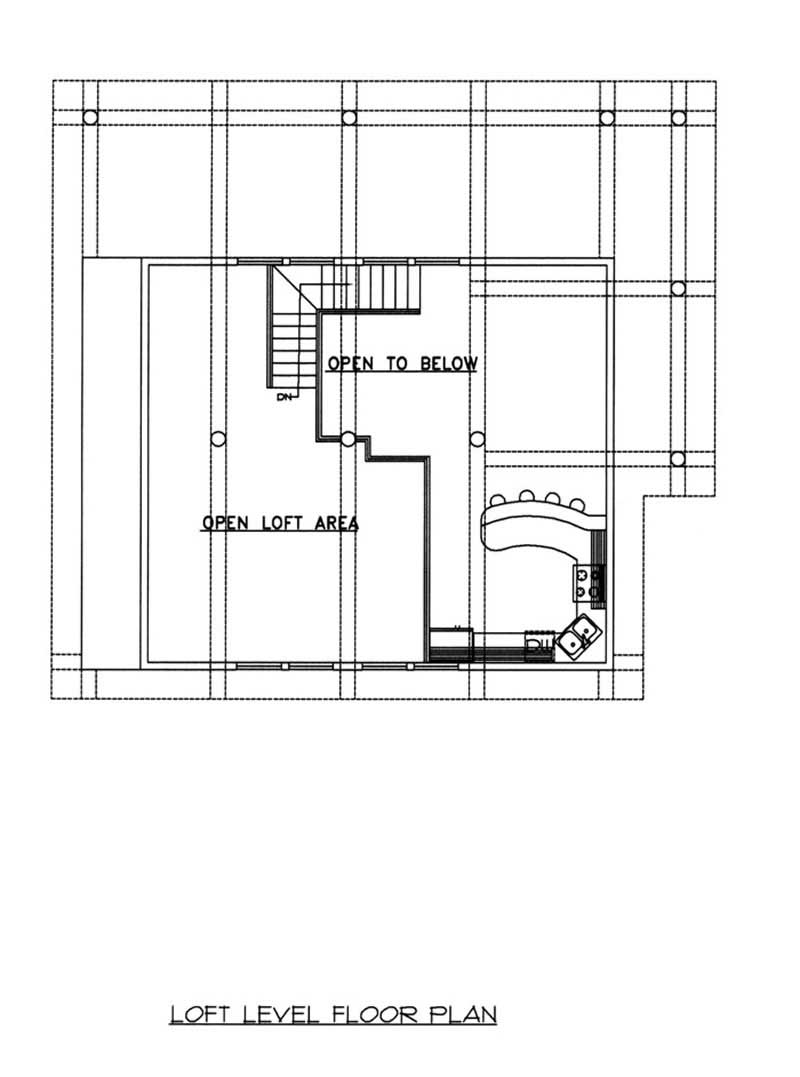 Floor Plan Second Story of Vacation Homes Plan #132-1322