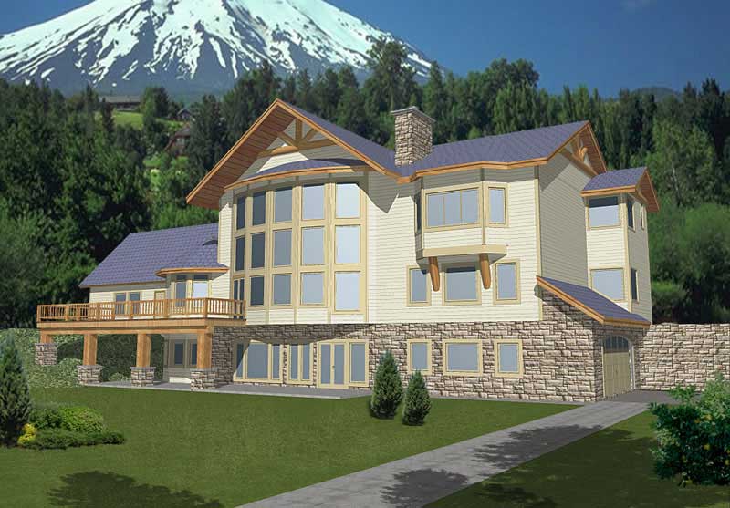 Front View of this 3-Bedroom, 5040 Sq Ft Plan - 132-1324