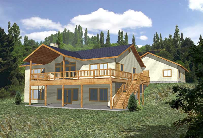 Front Elevation of this Ranch House (#132-1329) at The Plan Collection.