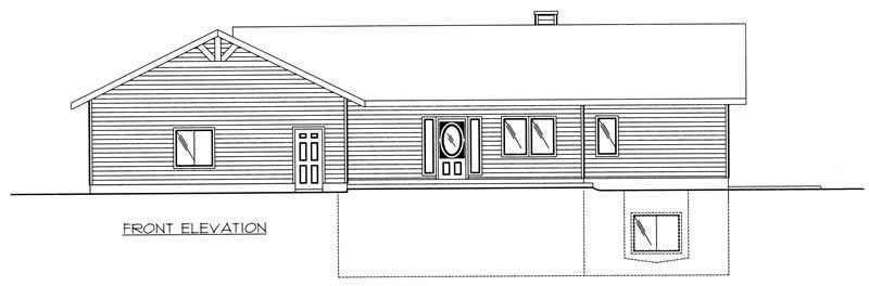 Home Plan Rear Elevation of this 2-Bedroom,2729 Sq Ft Plan -132-1329