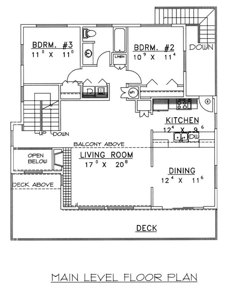Floor Plan First Story of Contemporary Plan #132-1339