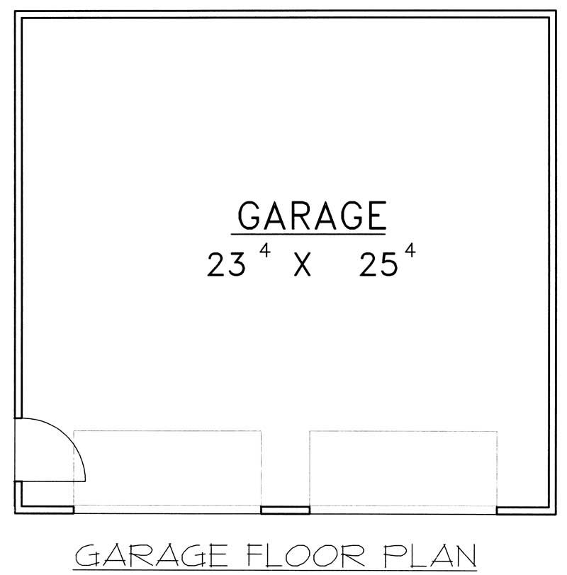 Floor Plan First Story of Garage Plan #132-1346