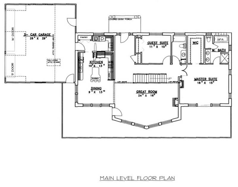 Floor Plan First Story of Concrete Block/ ICF Design Plan #132-1352