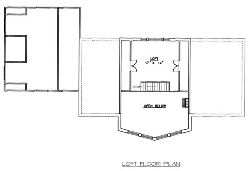 Floor Plan Second Story of Concrete Block/ ICF Design Plan #132-1352