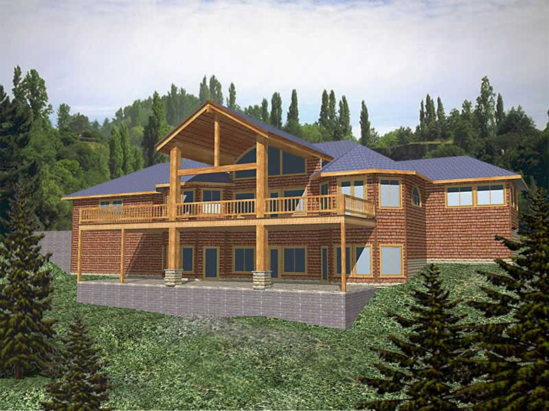 Front Elevation of this Contemporary House (#132-1363) at The Plan Collection.