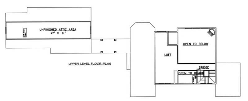 Floor Plan Second Story of Ranch Plan #132-1366