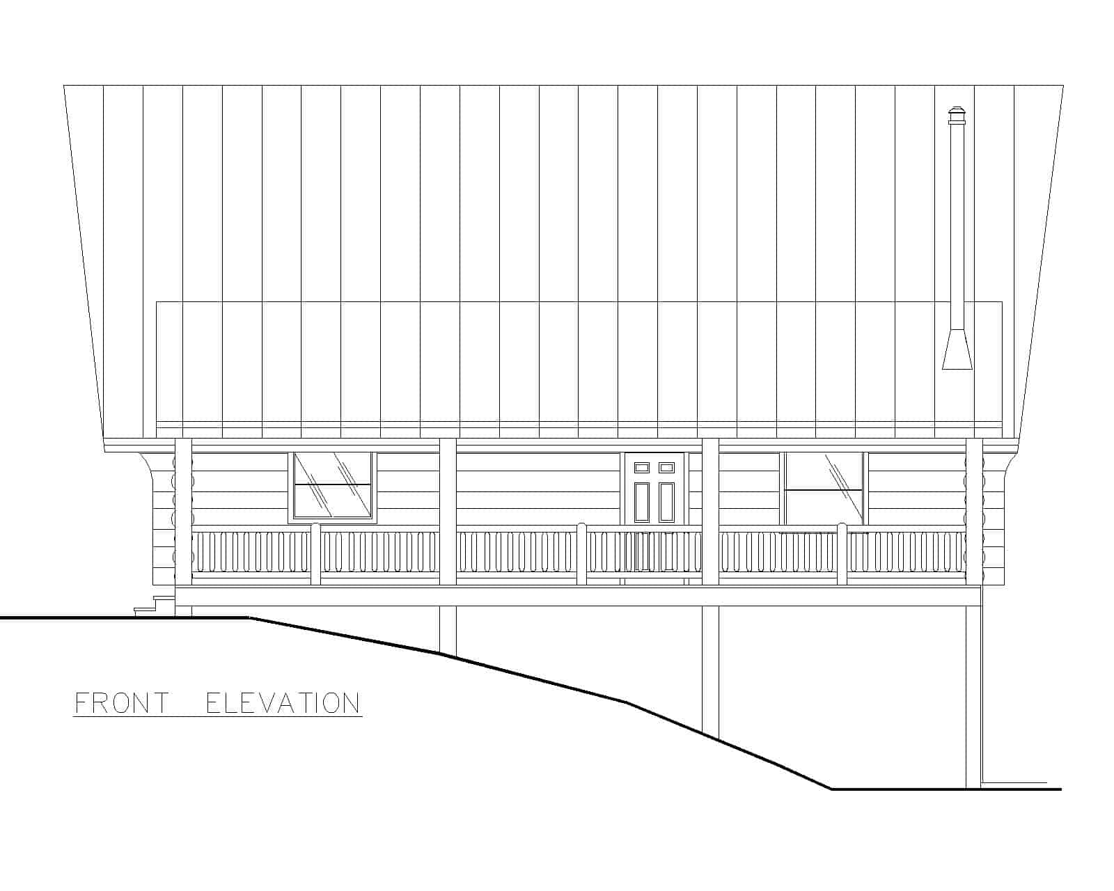 Home Plan Front Elevation of this 2-Bedroom,1805 Sq Ft Plan -132-1369